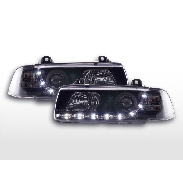 Daylight headlight LED DRL look BMW 3 series Coupe Cabrio type E36 92 98 black