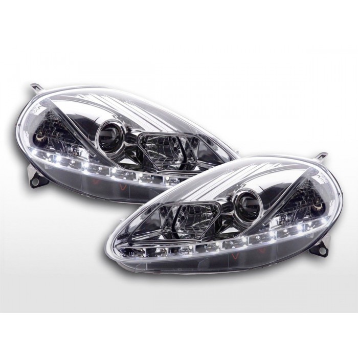 Daylight headlight LED DRL look Fiat Grande Punto type 199 05 08 chrome