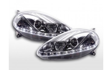 Daylight headlight LED DRL look Fiat Grande Punto type 199 05 08 chrome