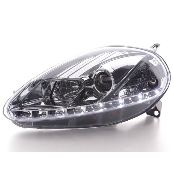 Daylight headlight LED DRL look Fiat Grande Punto type 199 05 08 chrome