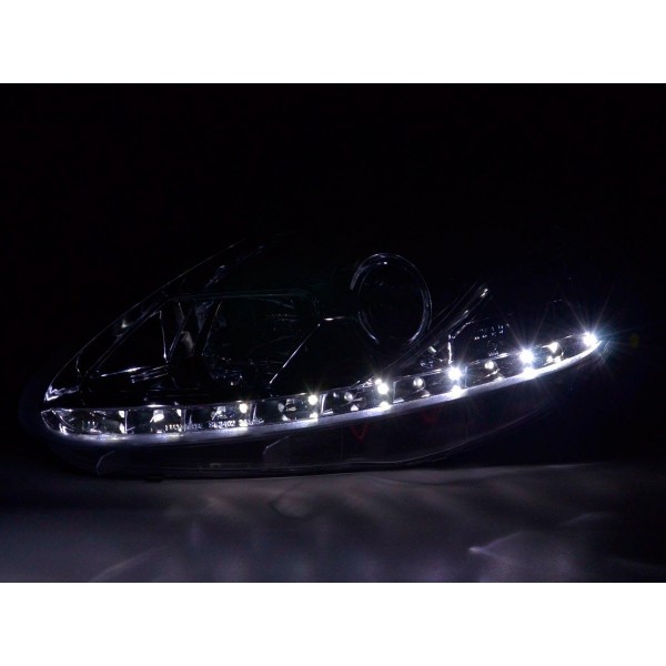 Daylight headlight LED DRL look Fiat Grande Punto type 199 05 08 chrome