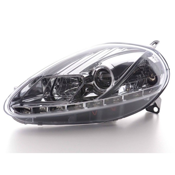 Daylight headlight LED DRL look Fiat Grande Punto type 199 05 08 chrome