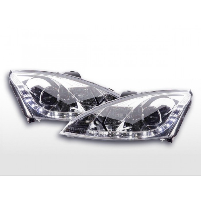 Daylight headlight LED DRL look Ford Focus 3 4 5 door 98 01 chrome