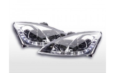 Daylight headlight LED DRL look Ford Focus 3 4 5 door 98 01 chrome