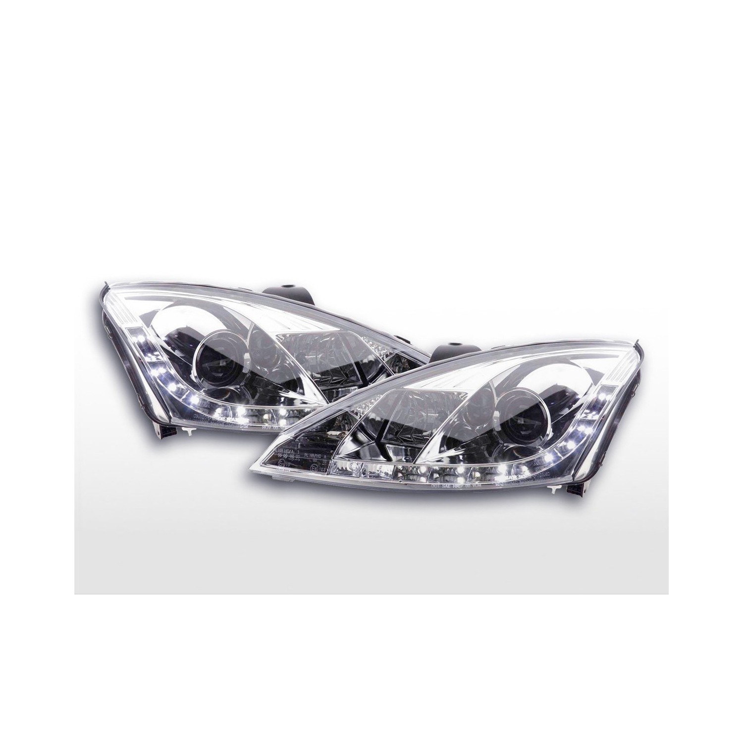Daylight headlight LED DRL look Ford Focus 3 4 5 door 98 01 chrome