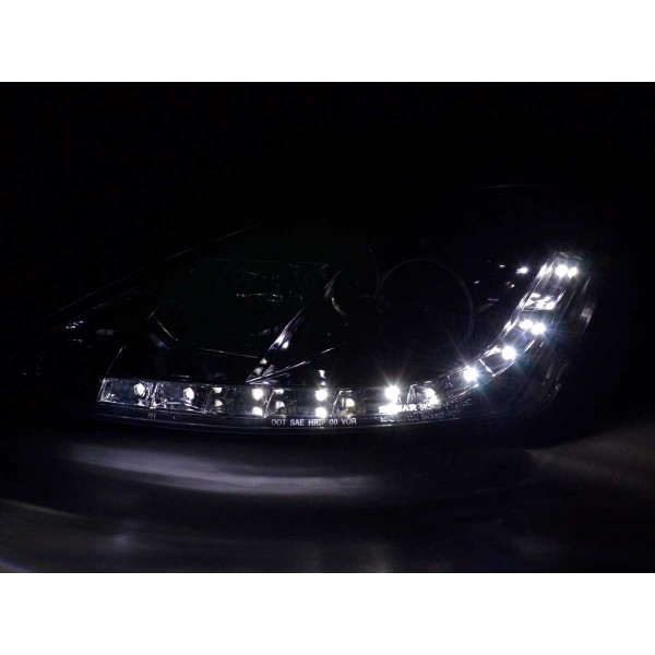 Daylight headlight LED DRL look Ford Focus 3 4 5 door 98 01 chrome