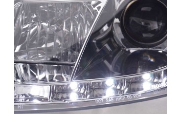 Daylight headlight LED DRL look Ford Focus 3 4 5 door 98 01 chrome