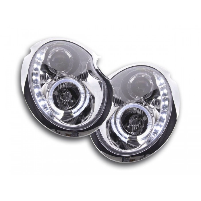 Daylight headlight LED DRL look Mini Cooper type R50 01 06 chrome