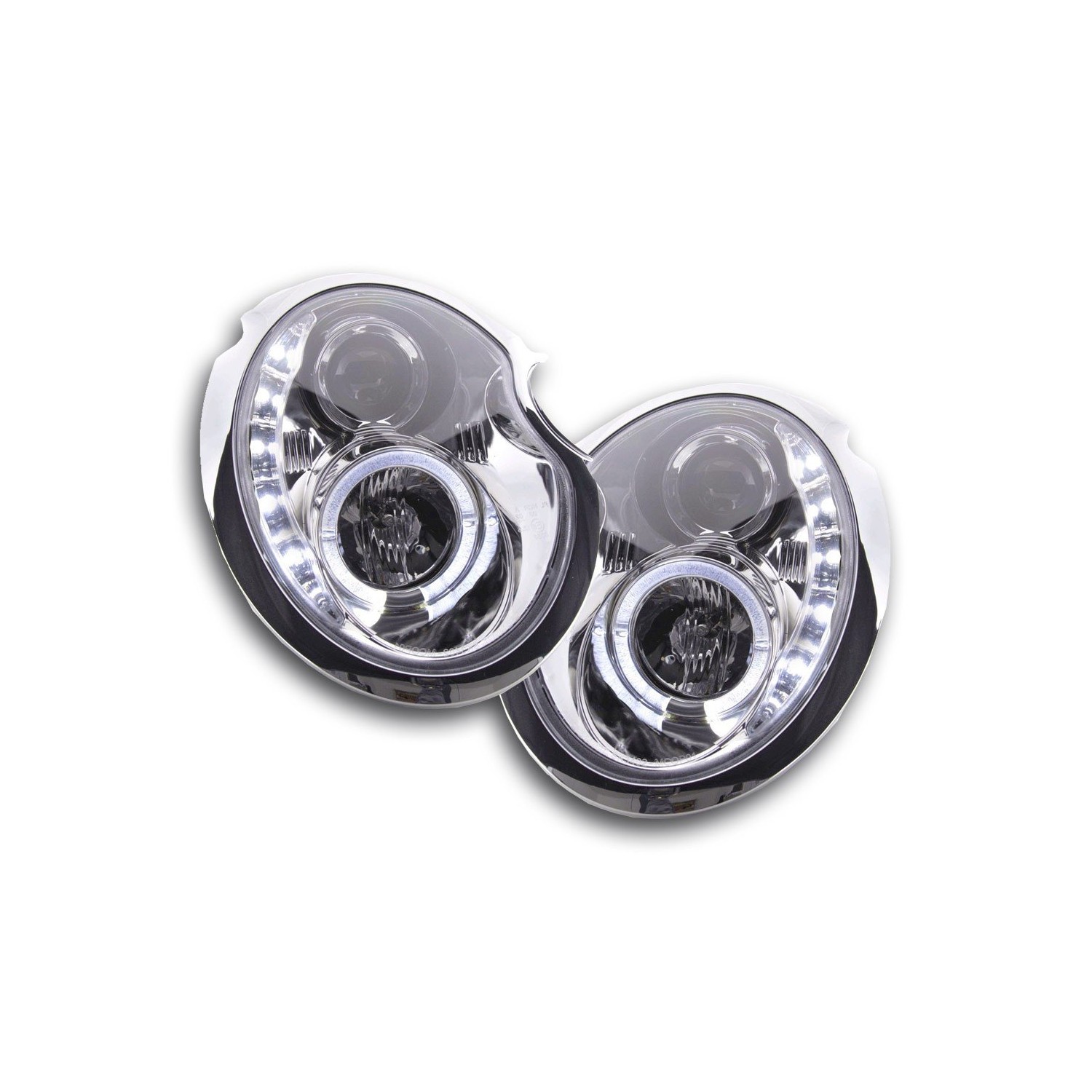Daylight headlight LED DRL look Mini Cooper type R50 01 06 chrome
