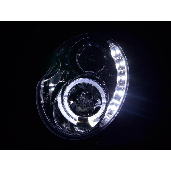 Daylight headlight LED DRL look Mini Cooper type R50 01 06 chrome