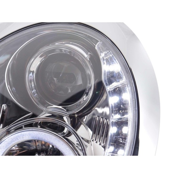 Daylight headlight LED DRL look Mini Cooper type R50 01 06 chrome