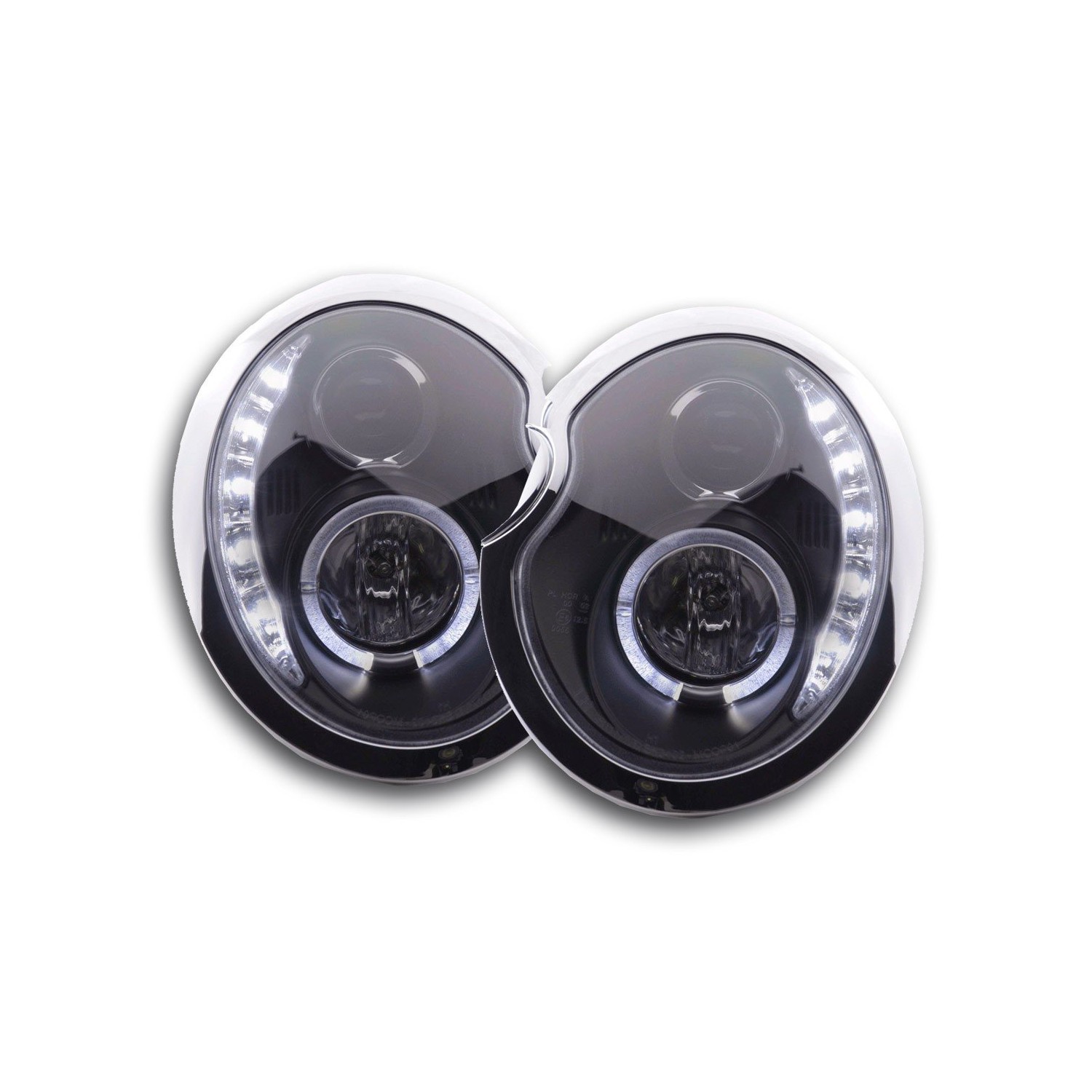 Daylight headlight LED DRL look Mini Cooper type R50 01 06 black