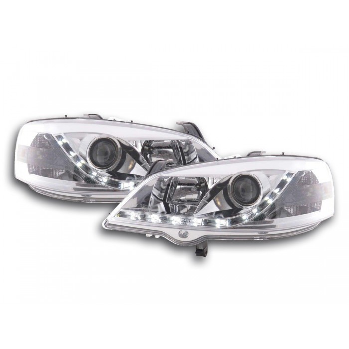 Daylight headlight LED DRL look Opel Astra G 98 03 chrome