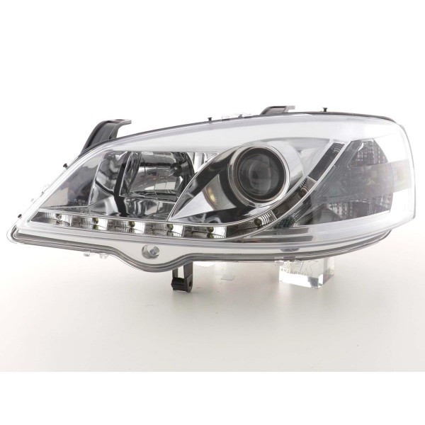 Daylight headlight LED DRL look Opel Astra G 98 03 chrome