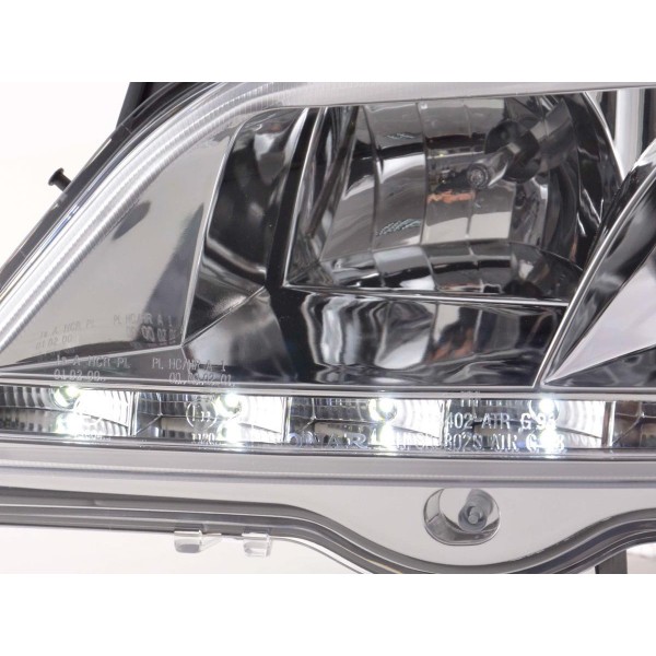 Daylight headlight LED DRL look Opel Astra G 98 03 chrome