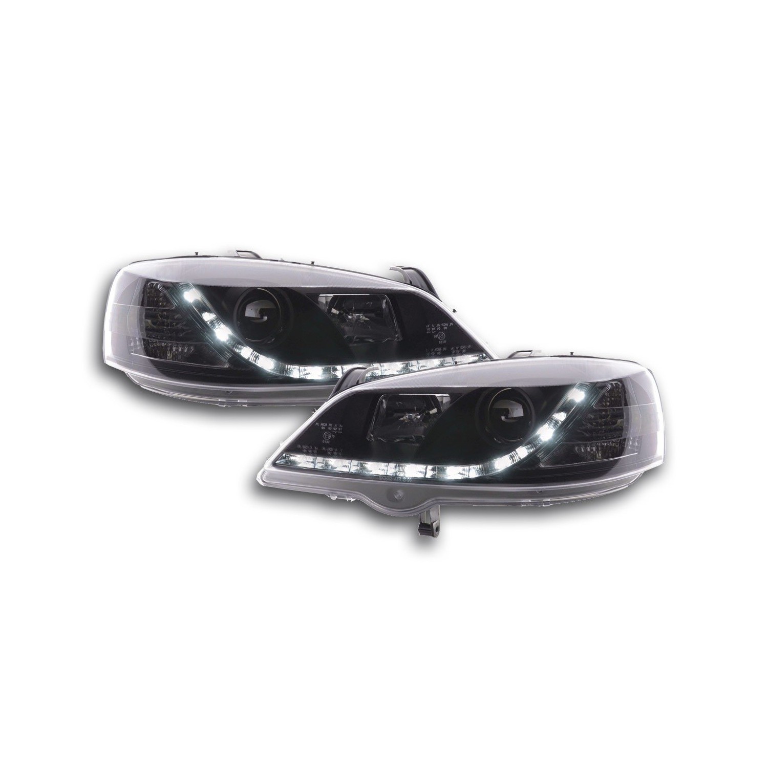 Daylight headlight LED daytime running lights Opel Astra G 98 03 black