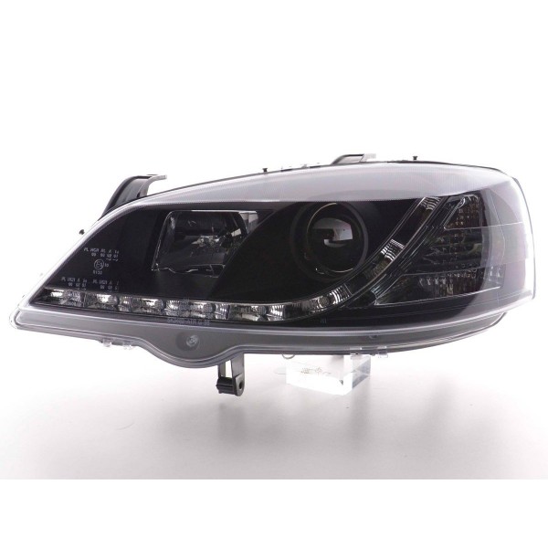Daylight headlight LED daytime running lights Opel Astra G 98 03 black