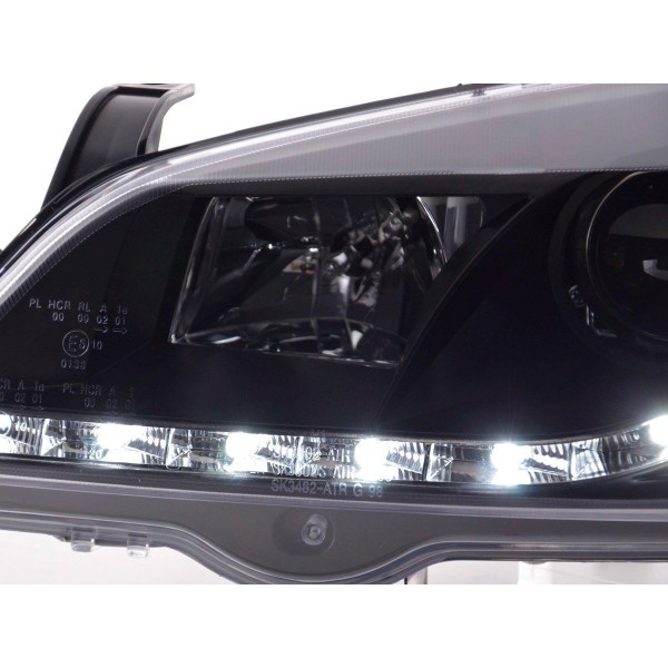 Daylight headlight LED daytime running lights Opel Astra G 98 03 black