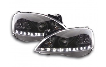 Daylight headlight LED DRL look Opel Corsa C 01 06 black