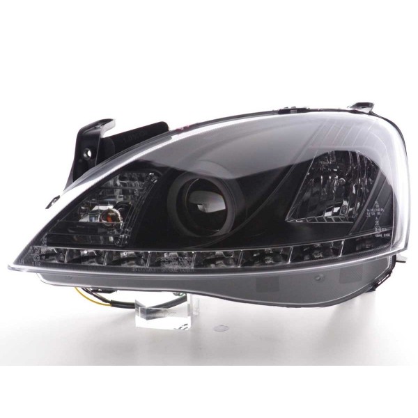 Daylight headlight LED DRL look Opel Corsa C 01 06 black