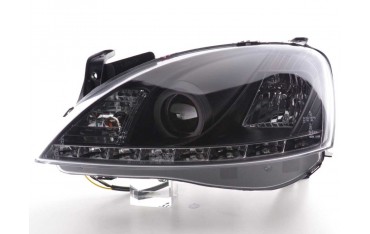 Daylight headlight LED DRL look Opel Corsa C 01 06 black