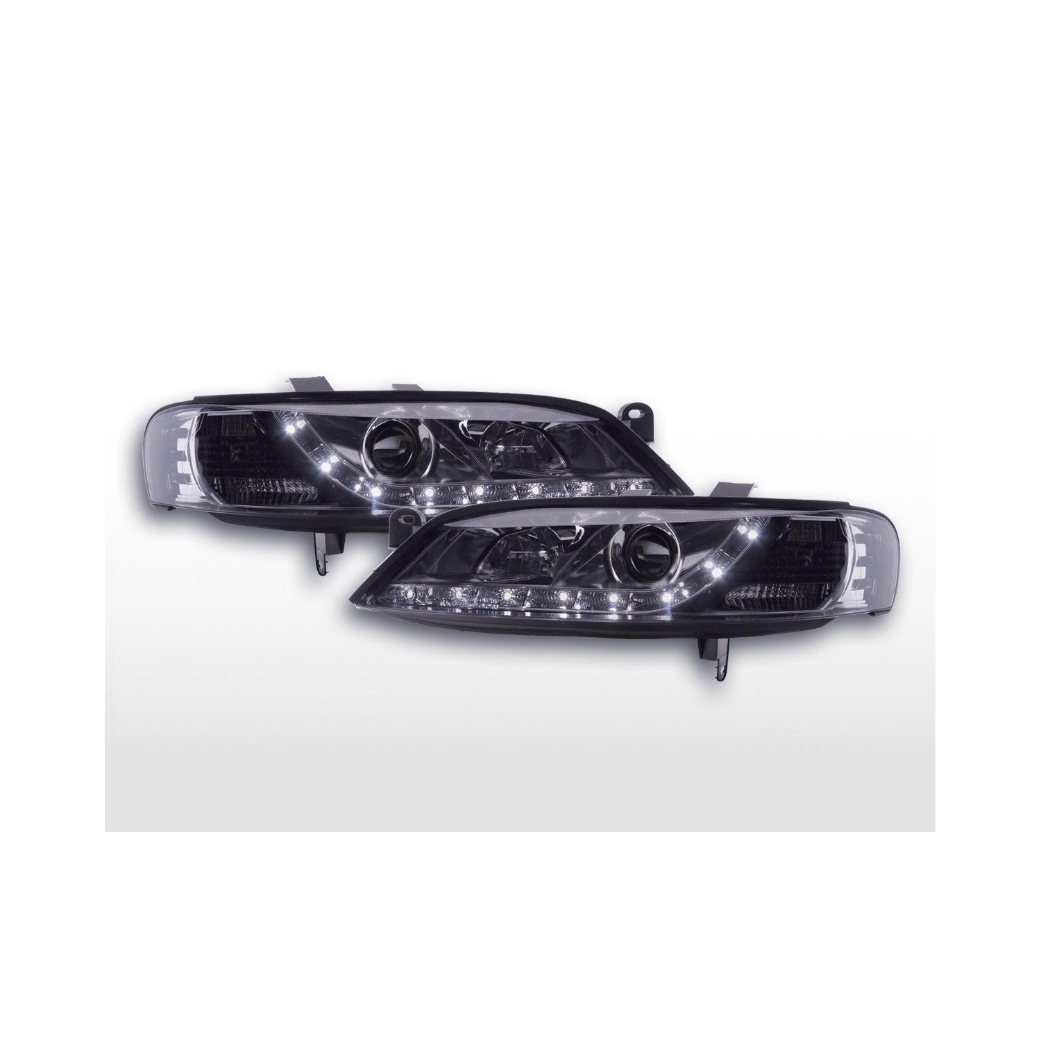 Daylight headlight LED DRL look Opel Vectra B 96 99 chrome
