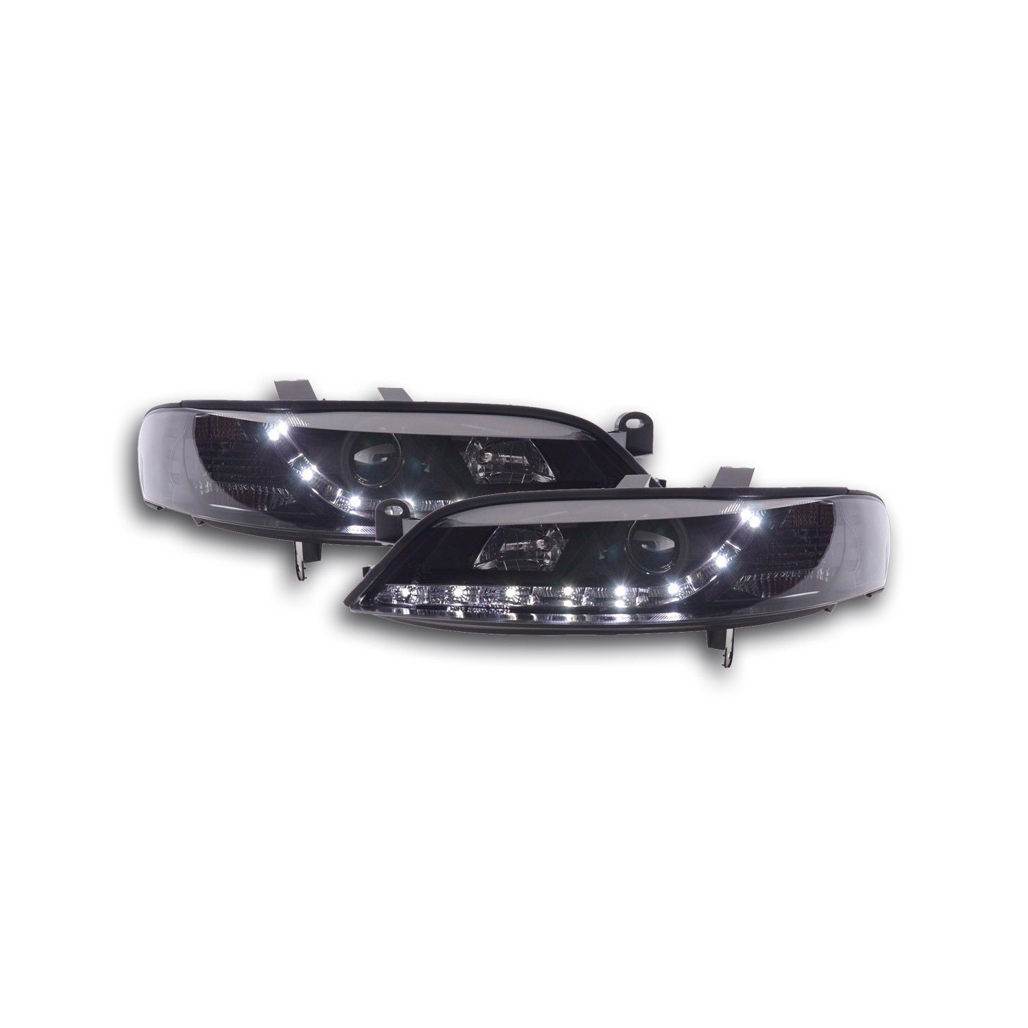 Daylight headlight LED DRL look Opel Vectra B 99 02 black