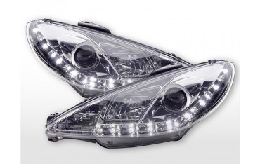 Daylight headlight LED DRL look Peugeot 206 98 chrome