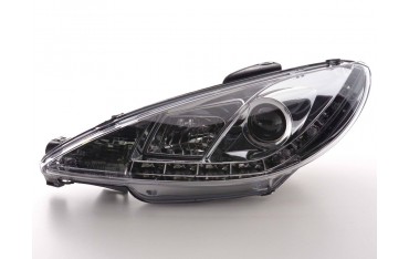 Daylight headlight LED DRL look Peugeot 206 98 chrome