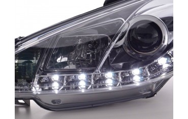 Daylight headlight LED DRL look Peugeot 206 98 chrome