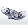 Daylight headlight LED DRL look Peugeot 206 98 05 chrome