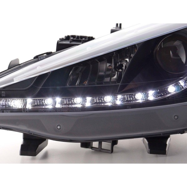 Daylight headlight LED DRL look Peugeot 207 06 black