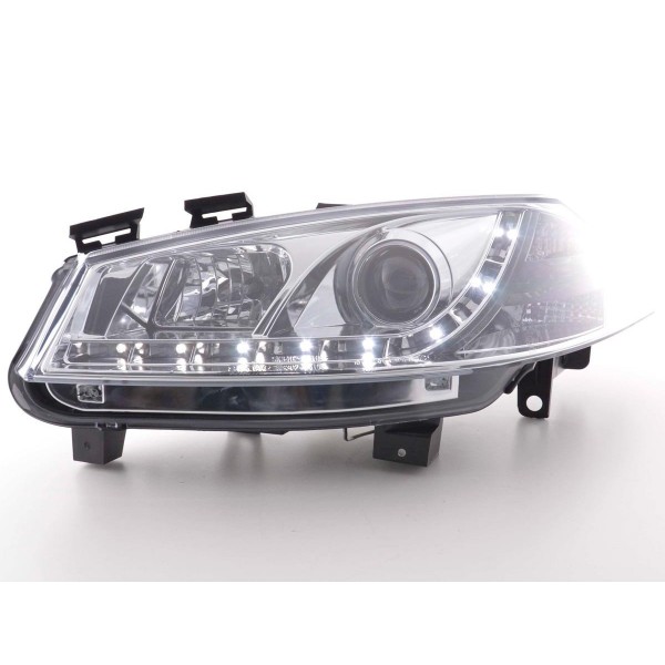 Daylight headlight LED DRL look Renault Megane 2 3 5 door 03 02 06 chrome