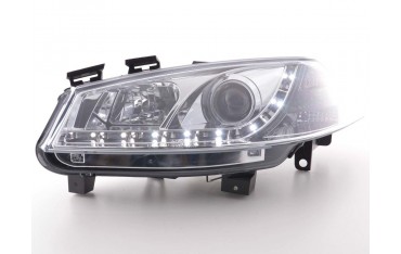 Daylight headlight LED DRL look Renault Megane 2 3 5 door 03 02 06 chrome