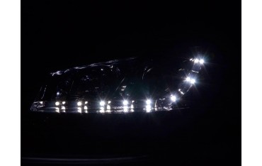 Daylight headlight LED DRL look Renault Megane 2 3 5 door 03 02 06 chrome