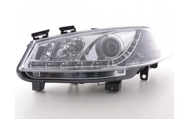 Daylight headlight LED DRL look Renault Megane 2 3 5 door 03 02 06 chrome