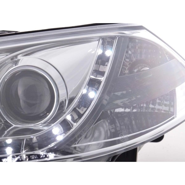 Daylight headlight LED DRL look Renault Megane 2 3 5 door 03 02 06 chrome