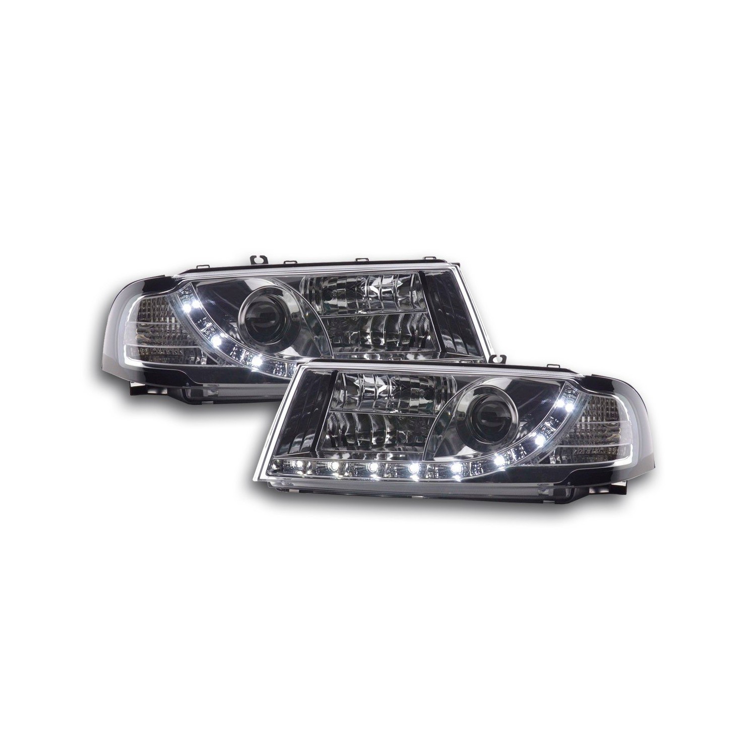 Daylight headlight LED DRL look Skoda Octavia type 1U 01 04 chrome