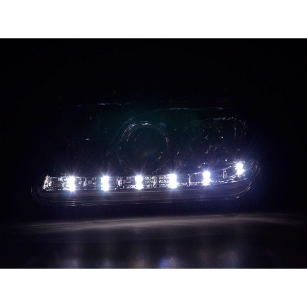 Daylight headlight LED DRL look VW Bora type 1J 99 04 chrome