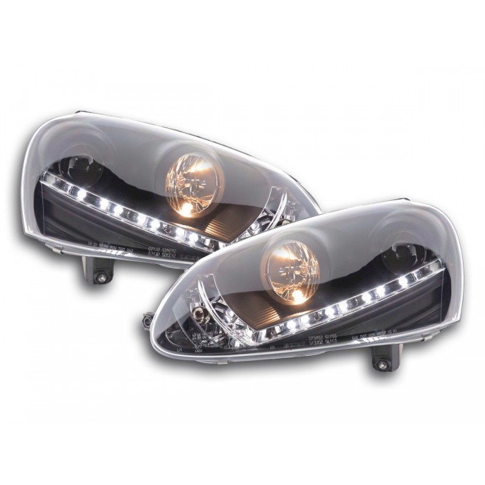 Daylight headlight LED DRL look VW Golf 5 type 1K 03 08 black