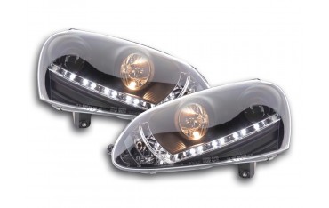 Daylight headlight LED DRL look VW Golf 5 type 1K 03 08 black