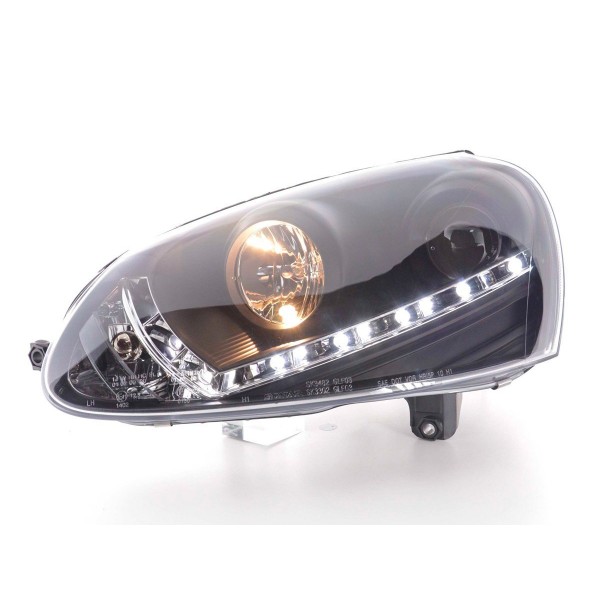 Daylight headlight LED DRL look VW Golf 5 type 1K 03 08 black