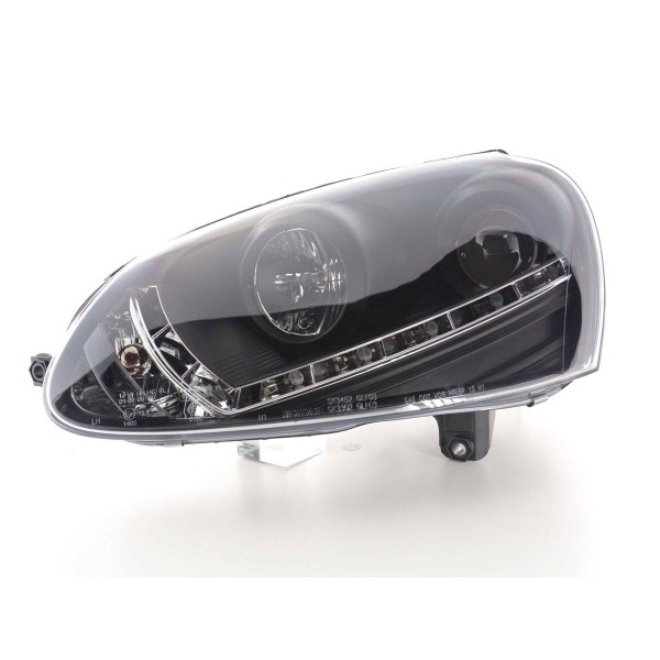 Daylight headlight LED DRL look VW Golf 5 type 1K 03 08 black