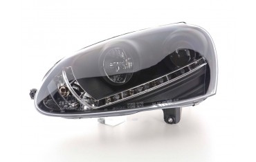 Daylight headlight LED DRL look VW Golf 5 type 1K 03 08 black