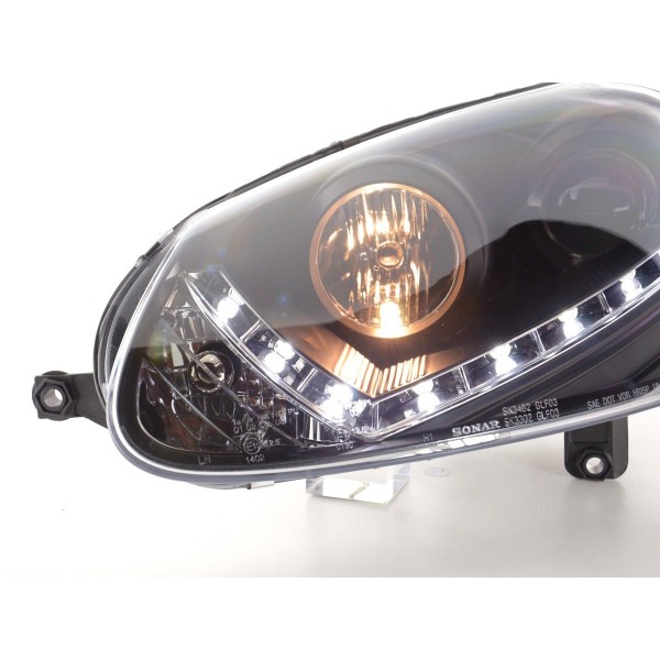 Daylight headlight LED DRL look VW Golf 5 type 1K 03 08 black