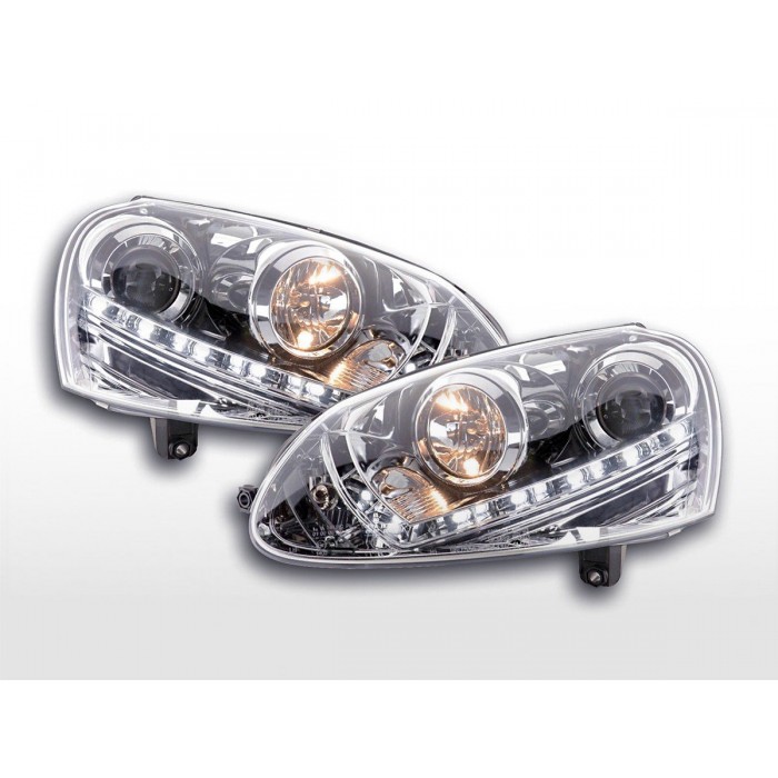 Daylight headlight LED daytime running lights VW Golf 5 type 1K 03 08 chrome