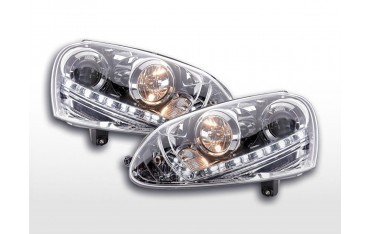 Daylight headlight LED daytime running lights VW Golf 5 type 1K 03 08 chrome