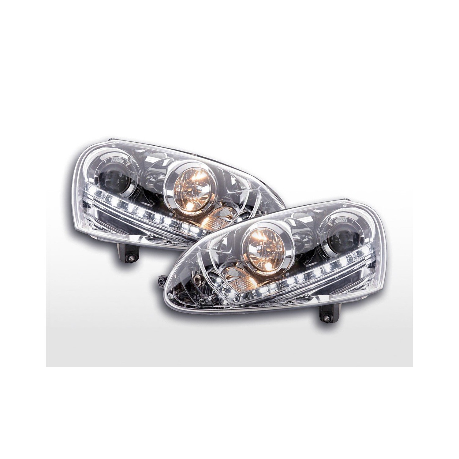 Daylight headlight LED daytime running lights VW Golf 5 type 1K 03 08 chrome