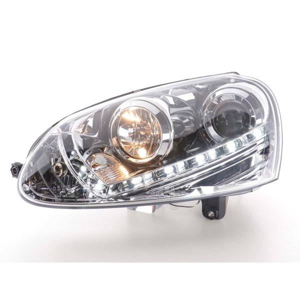 Daylight headlight LED daytime running lights VW Golf 5 type 1K 03 08 chrome