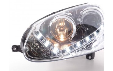 Daylight headlight LED daytime running lights VW Golf 5 type 1K 03 08 chrome